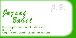 jozsef bahil business card